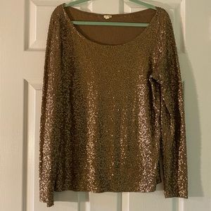 JCrew sequined blouse